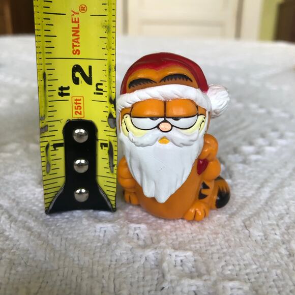 Vintage Garfield Santa Clause Mini Figurine 1978 UFS Hong Kong Christmas 2" - Picture 8 of 8